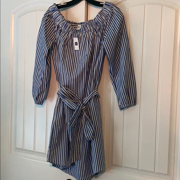 GAP Off the Shoulder Striped Dress - Picture 5 of 6